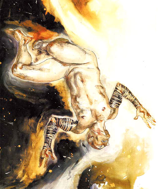 Naked dude floating in space. Trippy.